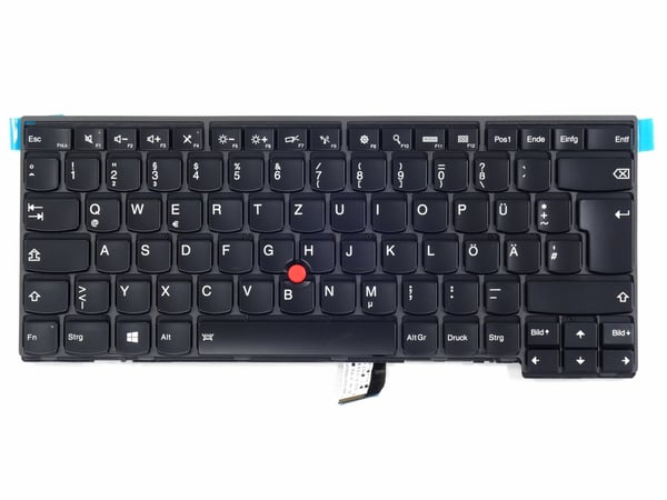Tradebit - Tastatur für Lenovo ThinkPad | Deutsch DE qwertz | Volle Yhteensopivuus | Hochwertige Materialien | LED-taustavalo Beleuchtung | Malli: T431s E431 T440 T440p T440s E440 T450 T450s T460