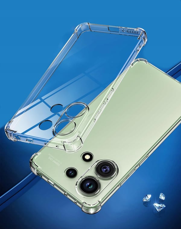 Xiaomi Redmi Note 13 Pro 5G stødafskærmende skal og 2x hærdet glas