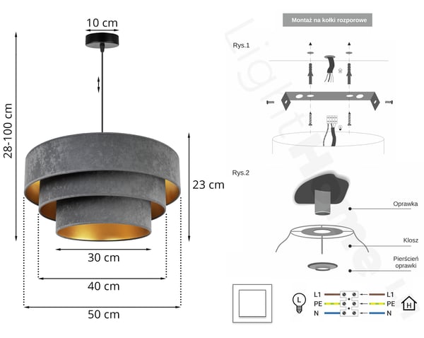 HÆNGENDE LAMPE LOFTSKRONE GYLDEN FLØJLSSKÆRM