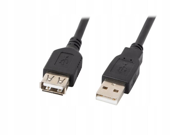 Lanberg AM-AF USB 2.0 jatkokaapeli, 3 m, musta