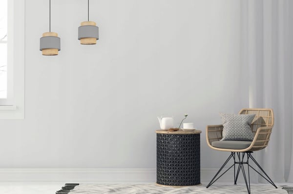 Hængende lampe, loftslysekrone, lampeskærm, boho juta