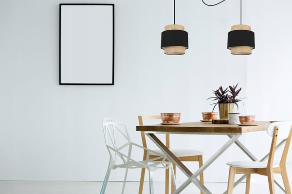 Hængende lampe, loftslysekrone, lampeskærm, boho juta