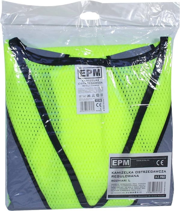 REFLEKTERENDE GUL VEST V-3 PRO L - E-900-9034