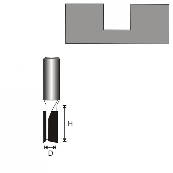 2-FLUX Rillefræser T12 D20 H19MM - DED07F024C