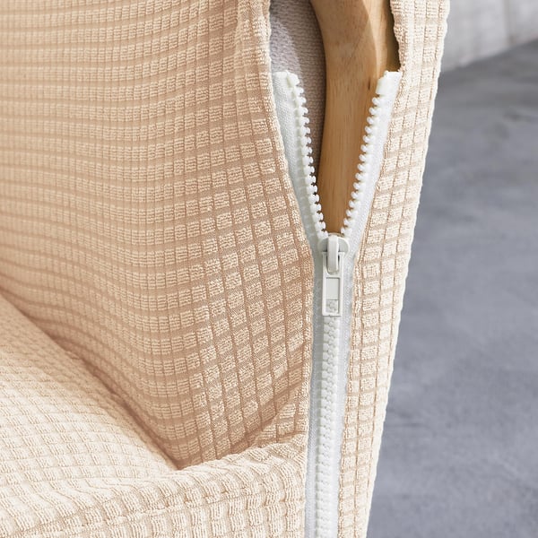 Finka nojatuolin päällinen kermanvärinen BEIGE paksu jacquard