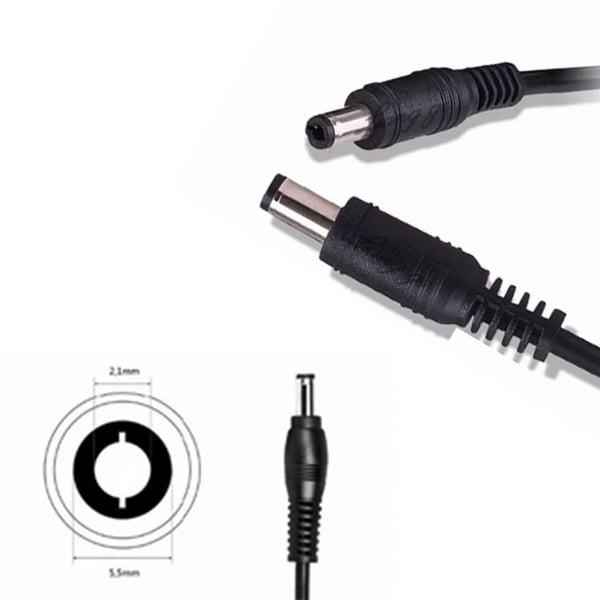 5V 3A strømforsyning, DC-stik 5,5 x 2,1 mm