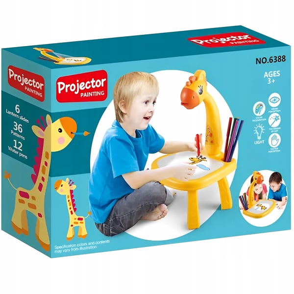 Projektor ritbord med tulpennor giraff