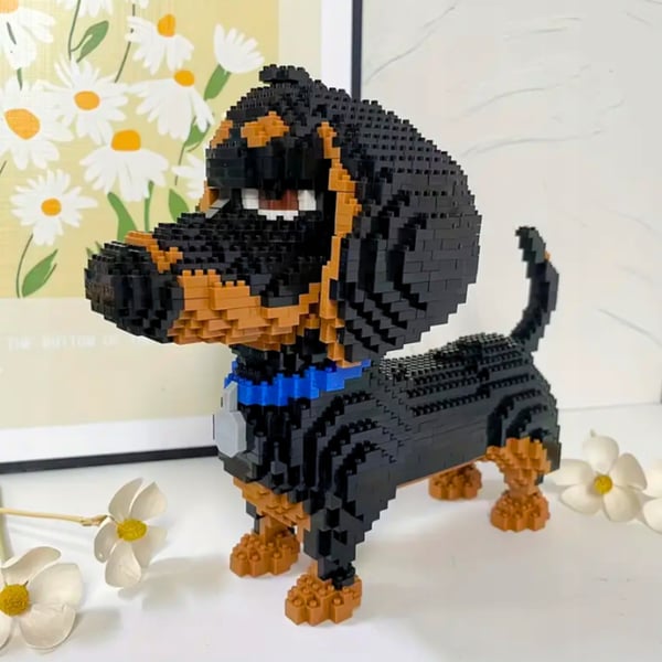 Byggklossar Taxhund rakennuspalikat 2100 osaa