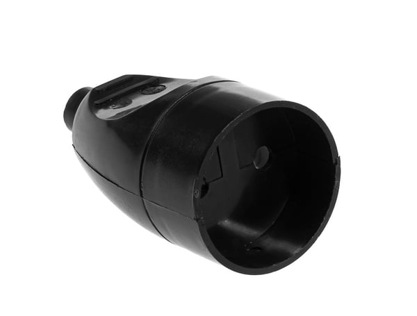 ENKELT UTTAG 16A 250V AVTAGBAR SVART - VT-302-0110
