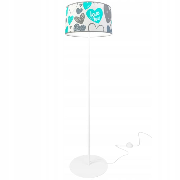 BØRNES GULVLAMPE, LAMPESKÆRM, MØNSTER, LED
