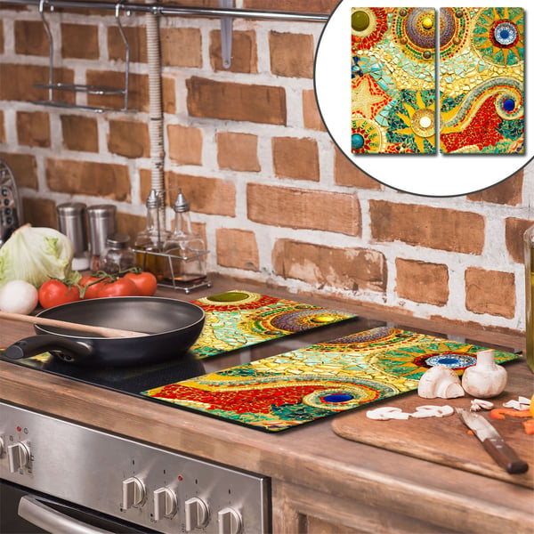 TMK ArtDeko Glasskärbräda 2x 30x52 Mosaik