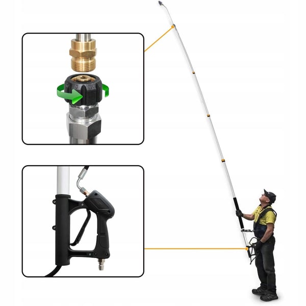 Kärcher HD HDS 4000 PSI teleskooppisuulake korkeapainepesulle 1,5 m-7,3 m remmella ja suuttimilla
