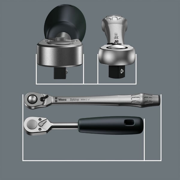 1/4'' ZYLKOP topnøglesæt, 28 dele - W05004018001