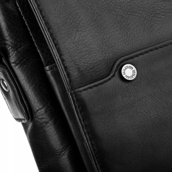 TBS-307 musta vintage miesten laukku + todistus