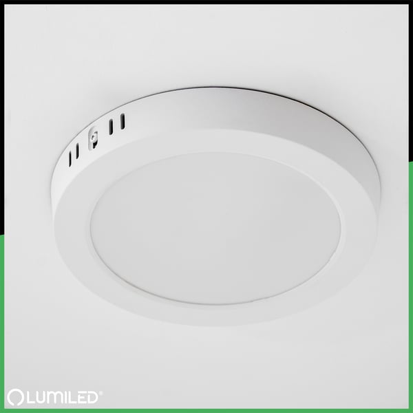 Taklampa inbyggnadsmontering LED 24W rund 4000K GLOW vit LUMILED