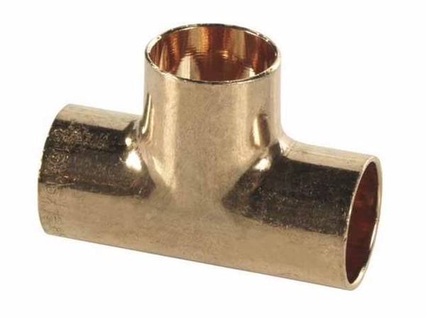 Besco kobberreducerings T-stik 18x15x18 mm