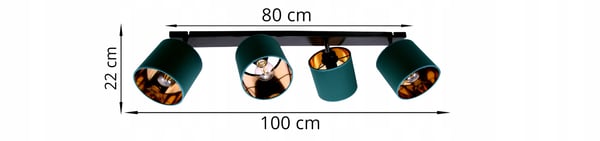 Lofthængende lampe med gylden LED-loftlampe