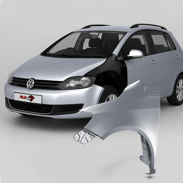 Vänster framskärm VW Golf V Plus 2005-2009, färg LA7W ReflexSilver, ny