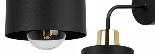VÆGLAMPE, FIRKANTET LAMPE, LOFTSLAMPE, SORT LED-LAMPE