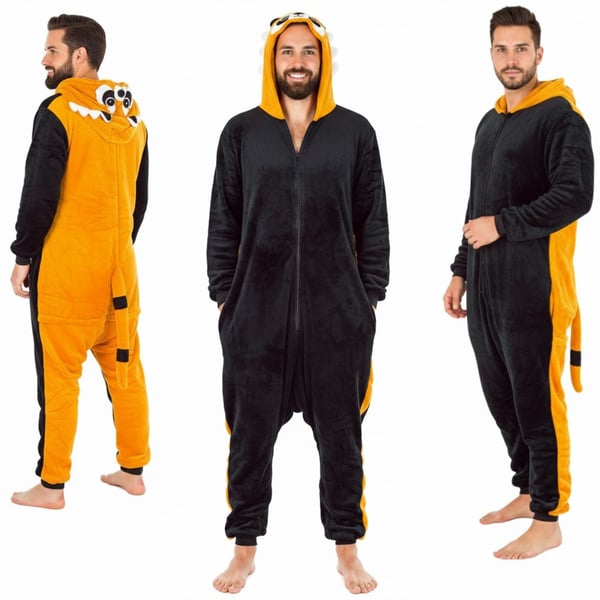 Varm damepyjamas vaskebjørn gave kigurumi onesie behageligt outfit XL Onesie vaskebjørn kostume - S