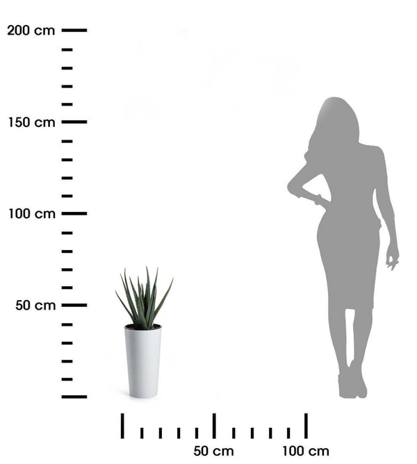 Urbanika Riflo -ruukku valkoinen, korkeus 36 cm