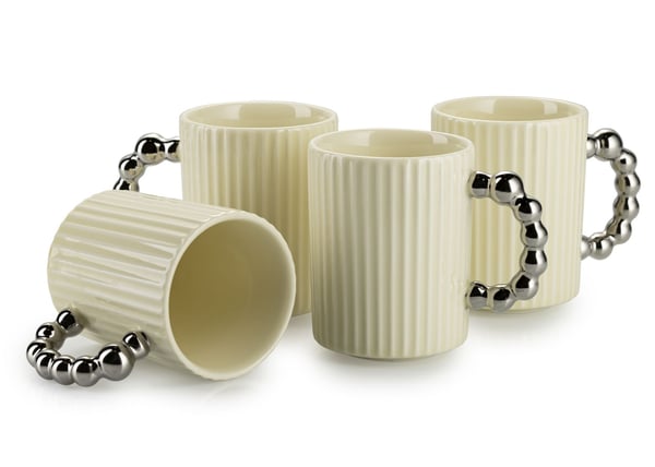 Luca Silver Cream kaffeset 6 st