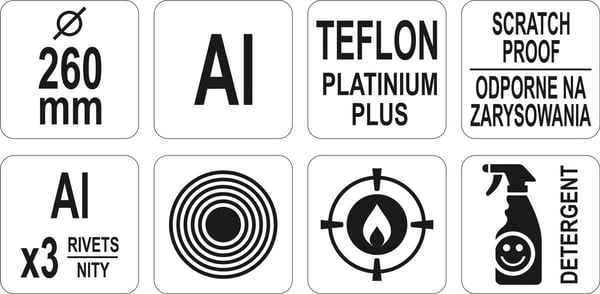 ALUMIINI-TEFLON-PANKKAPANU 260MM - YG-00152