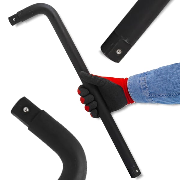 FORCEKRAFT L-formet topnøgle til hjul, dæk, fælge, toppe 1" 550 mm CR-Mo