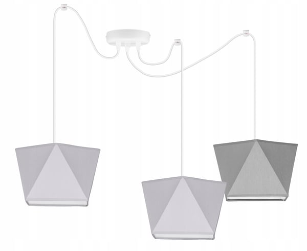 Lofthængende lampe med loftskrone og edderkopskærm