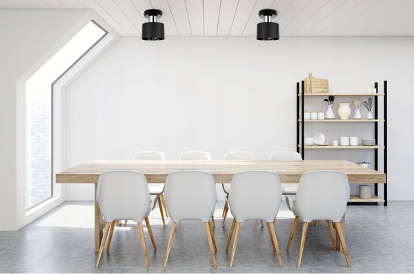 LOFTSLAMPE, VÆGLAMPE, PLAFON, LAMPESKÆRM, SORT LED