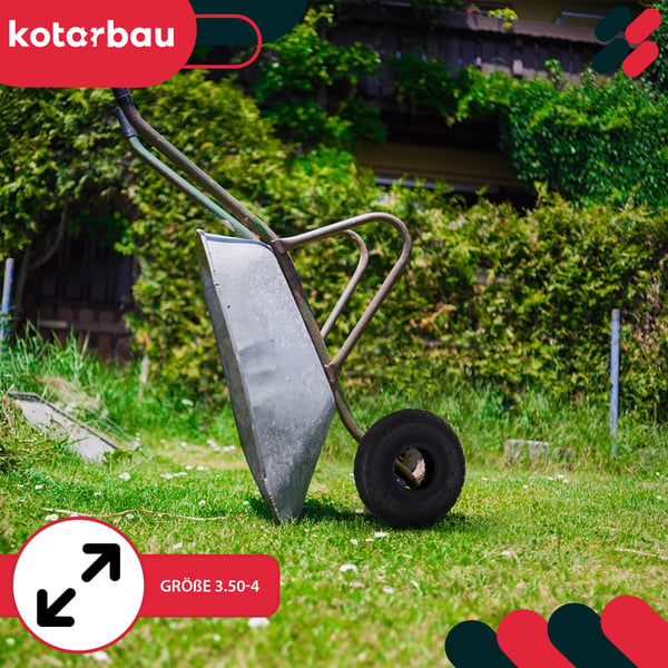 Kotarbau® Varastoautojen renkaan kulutuspinta 3.50-4 4pr