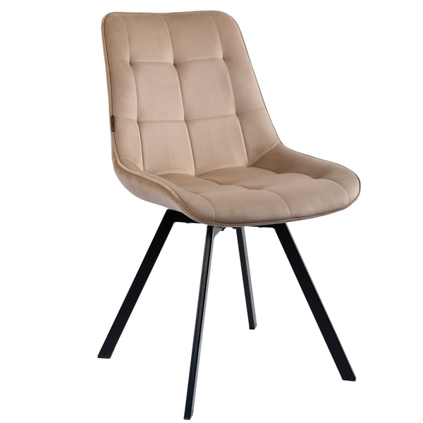 LAPO sammet beige snurrstol