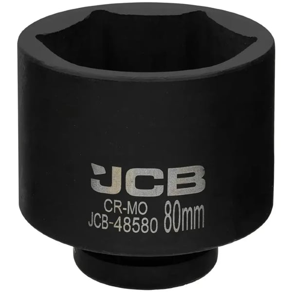 JCB Slagtopnøgle 1" 80 mm 6-kant Cr-Mo topnøgle