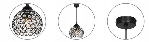 LOFTHÆNGENDE LAMPE LYKRONE LOFTKRYSTAL
