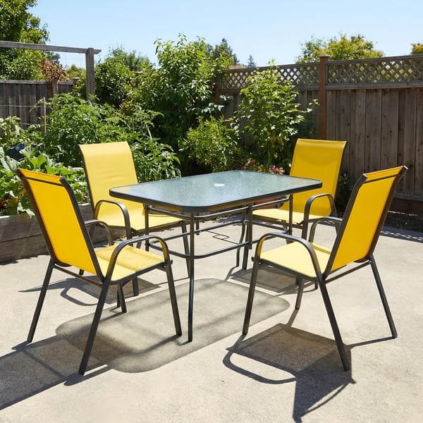Metal havestole til terrasse balkon moderne havelænestol 4 stk.