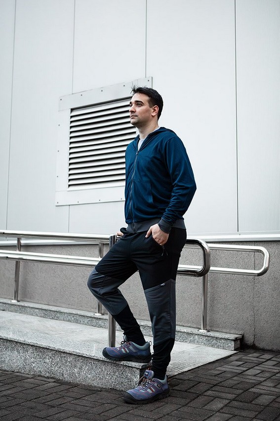 KOMFORT SWEATPANTS SORT OG GRÅ STØRRELSE XL - T N81-282-XL