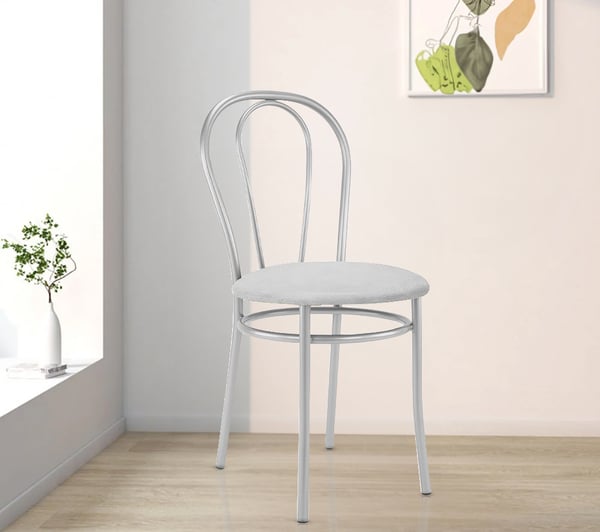 Vaaleanharmaa samettinen pyöreän tuolin istuinpäällinen