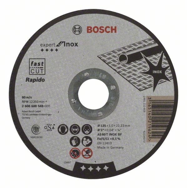 LATAA INOX-LEVY T1A 125*1.0*22 RAPIDO - T1A 125 1 B