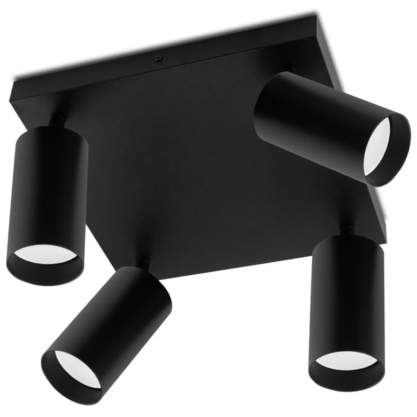 Taklampa spotreflektor SPOT TUBA halogenlamparmatur 4x GU10 TABULA LUMILED