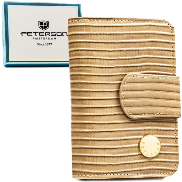 Naisten nahkalompakko + PU PTN PS115-CRV-2395 Khaki