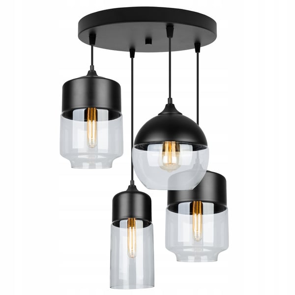 HÆNGENDE LOFTSLAMPE, GLASPLAFON, LED-LAMPE