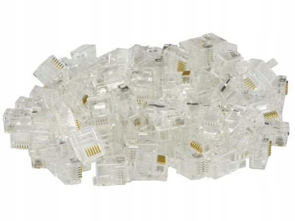 RJ45 digitaalinen pistoke cat. 5e suojaamaton, 100 kpl