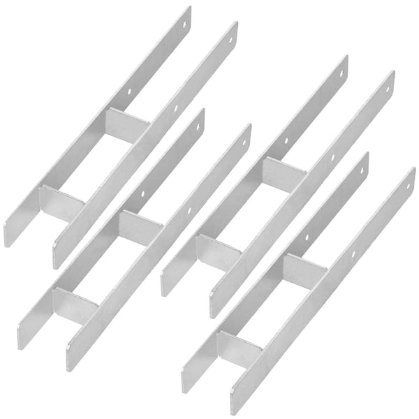 KOTARBAU® H-stolpebas til indstøbning, konsol, galvaniseret stålankre, 80 mm, 4-pack