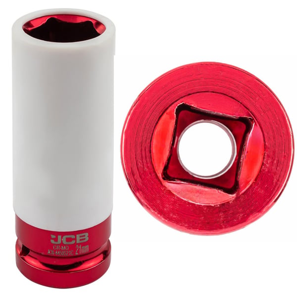 1/2" slagtop til aluminiumsfælge 21 mm, lang 6-kantet
