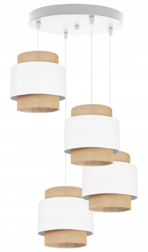 Hængende lampe, loftslysekrone, lampeskærm, boho juta