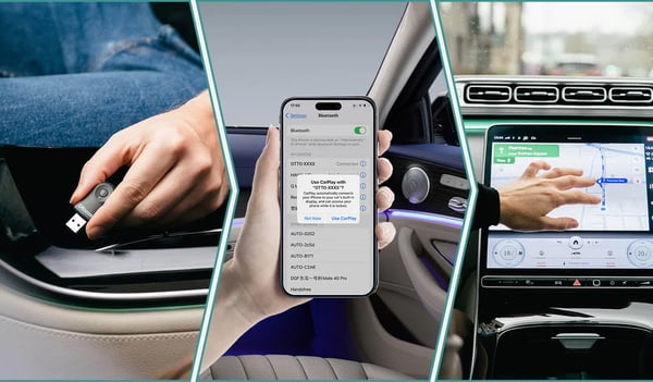 Ottocast Mini 2-i-1 trådlös adapter CarPlay / Android Auto CA505-T