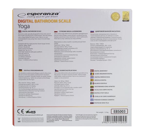 Esperanza EBS003 Yoga Badrumsvåg