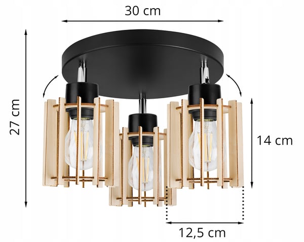 MODERNI PUINEN LED-KATTOVALAISIN
