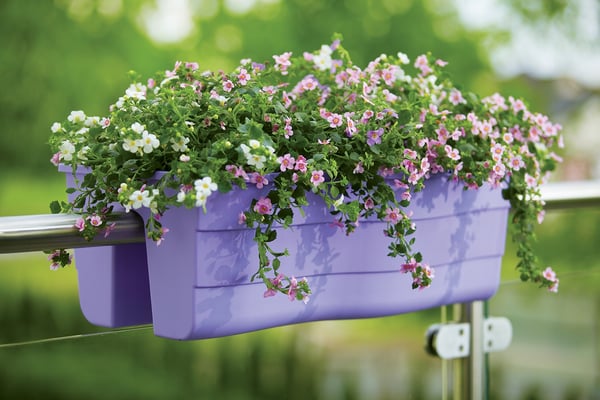 Wave 60 räcke blomkruka vit