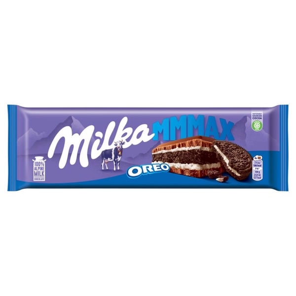 Milka Mmmax Oreo kaakaokeksit vaniljatäytteellä 300 g